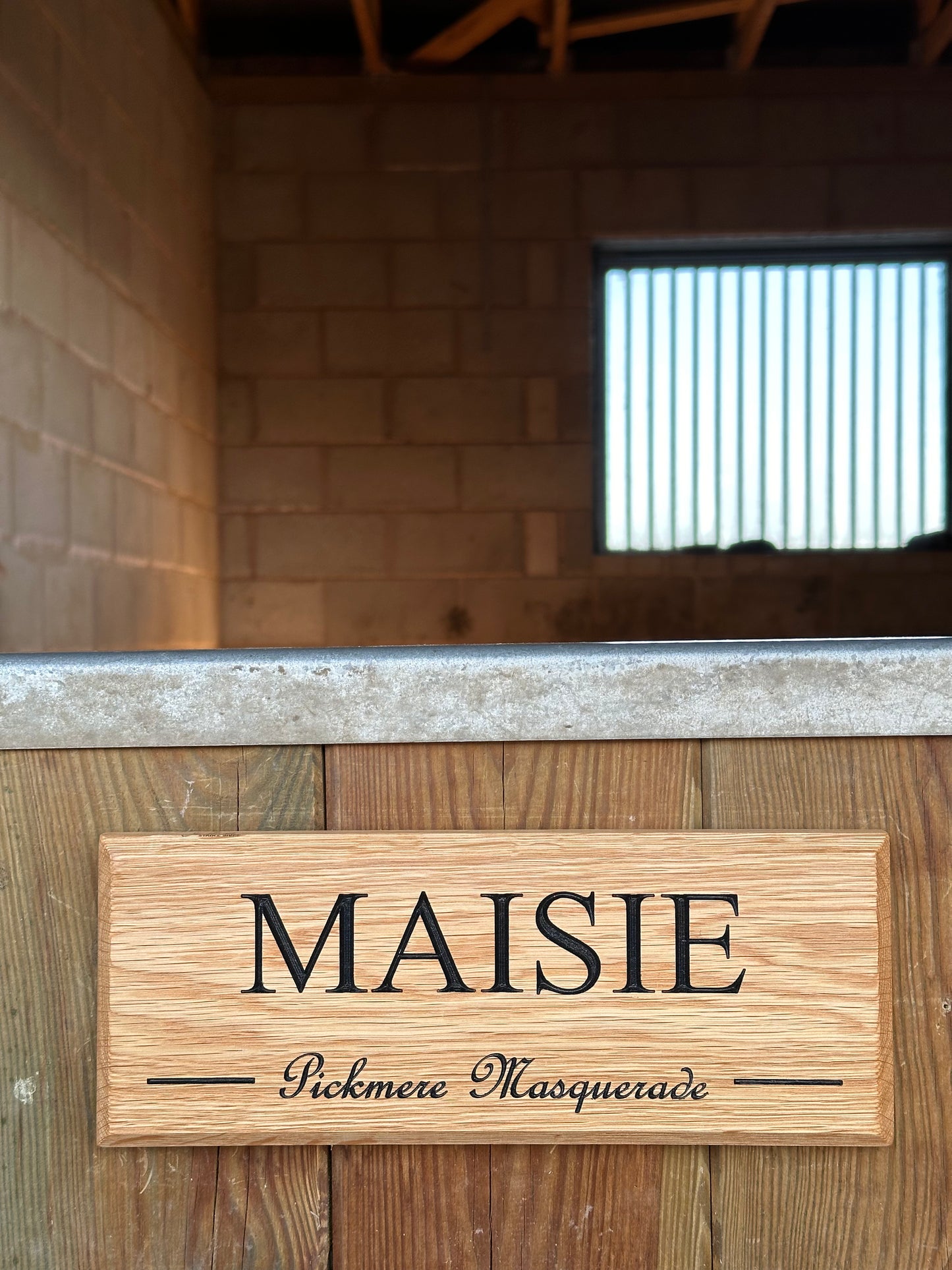 Stable Name Sign - Horse Name & Show/Owner Name