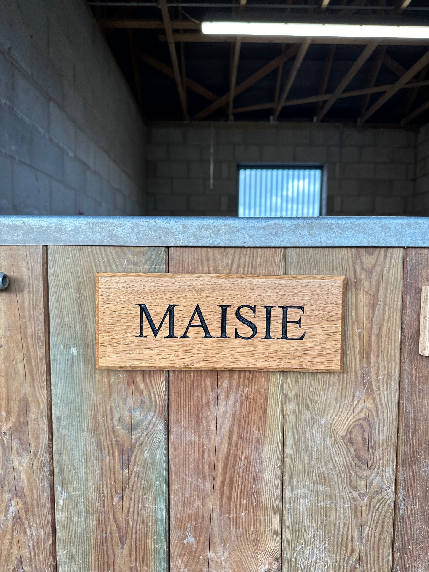 Stable Name Sign - Horse Name Only (Traditional Font)